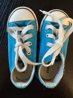 Converse Blue Canvas Lace-Up Sneakers